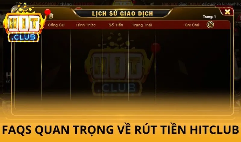 Câu hỏi thưởng gặp khi rút tiền Hitclub