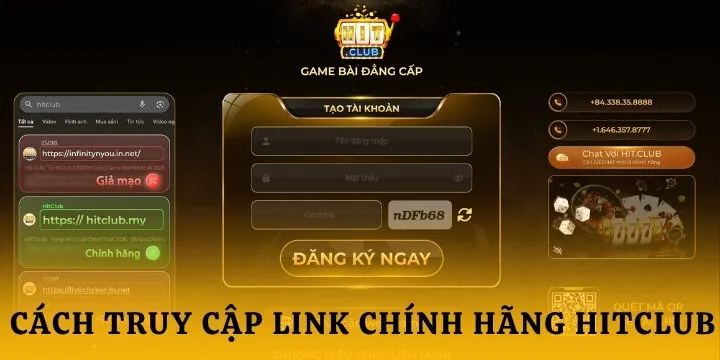 Cách truy cập link chính hãng Hitclub mới nhất 2026