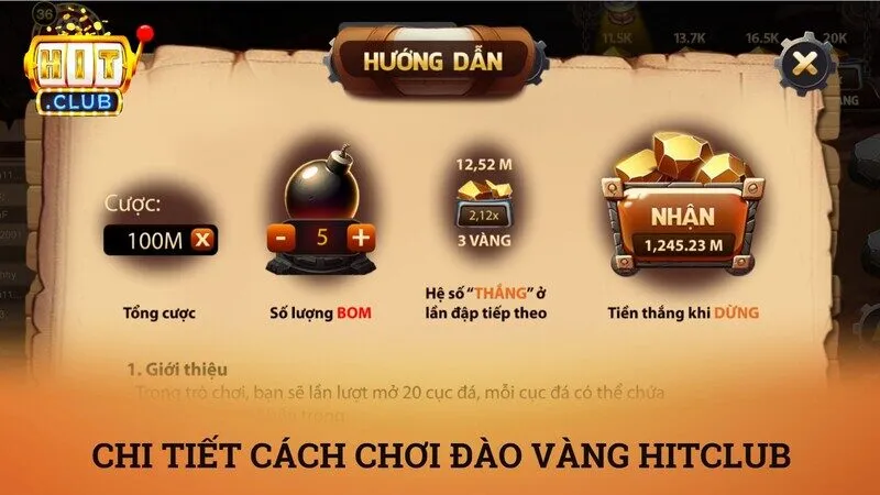Chi tiết cách chơi và các bước thiết lập ván đào vàng hitclub