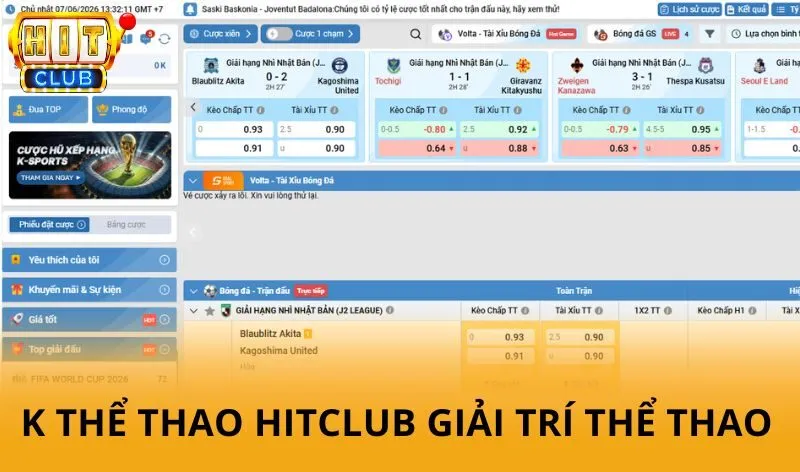Các loại hình cá cược K thể thao HitClub