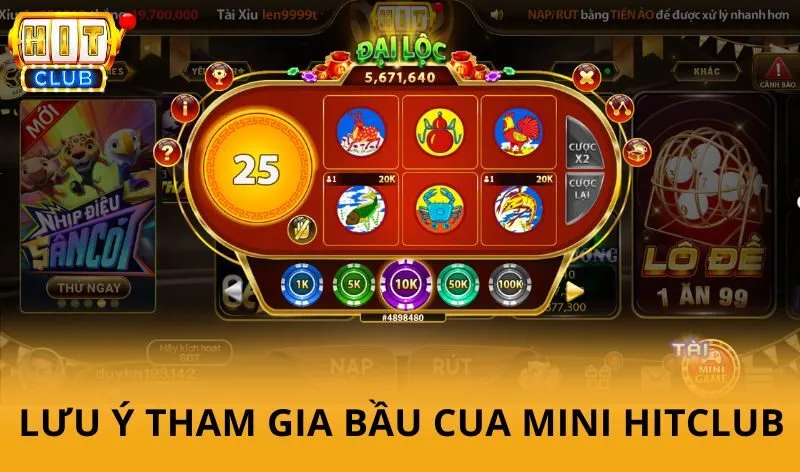 Một số lưu ý khi tham gia bầu cua mini Hitclub
