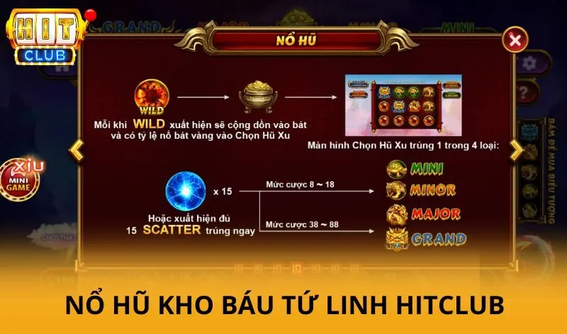 Luật cược Kho báu tứ linh Hitclub